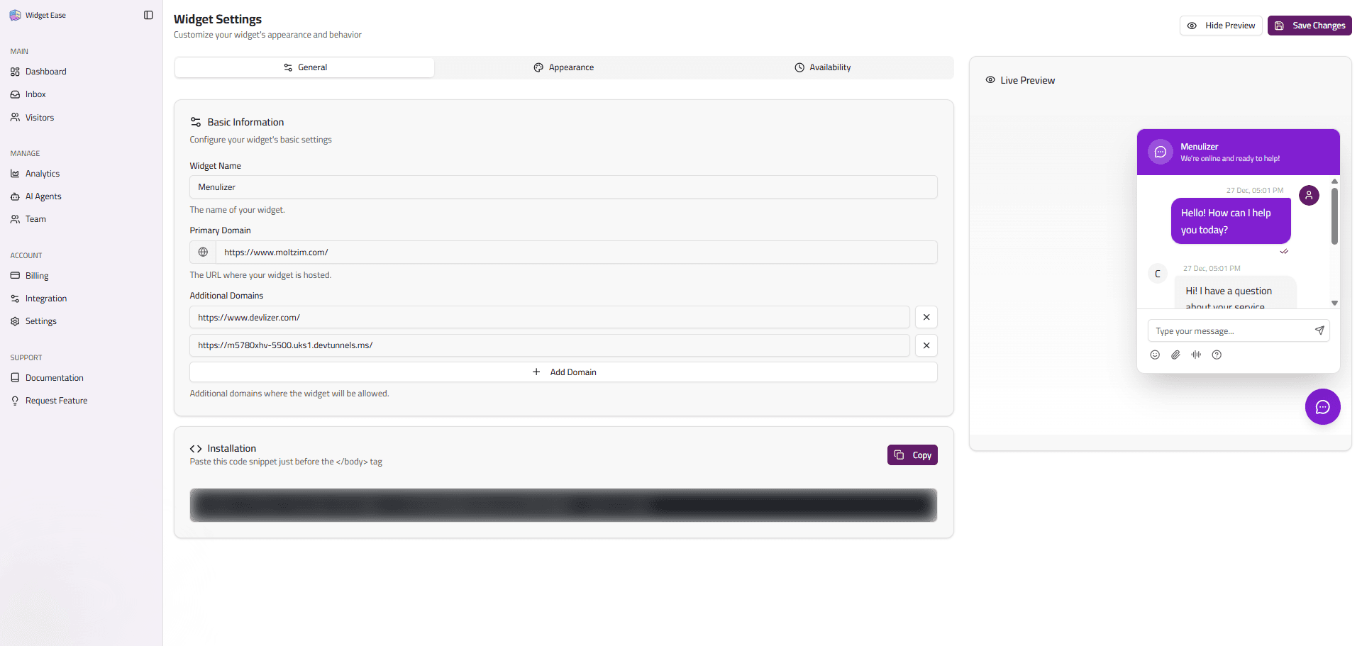 Add One Line of Code